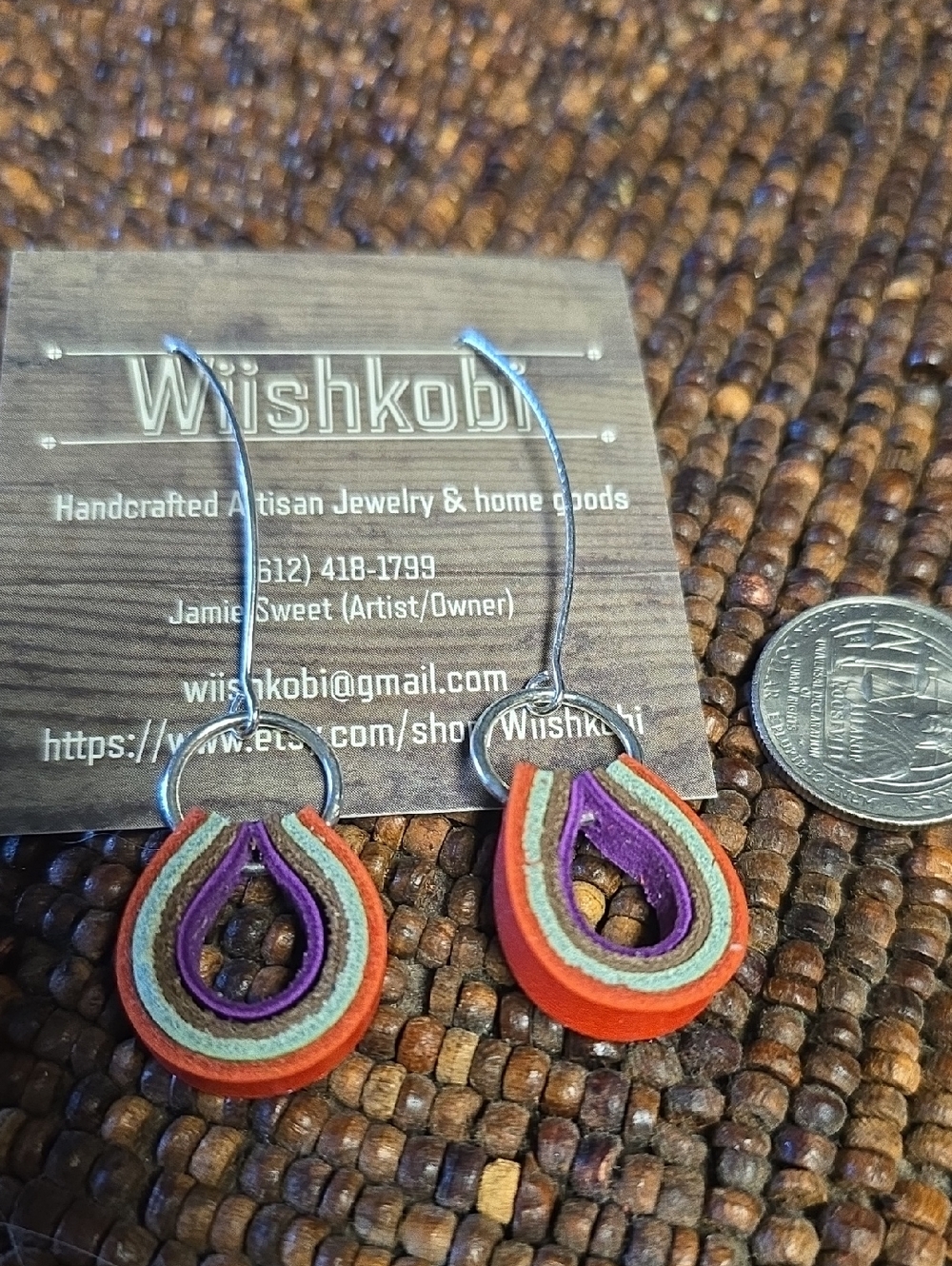 Multi-Color Layered Teardrop Earrings